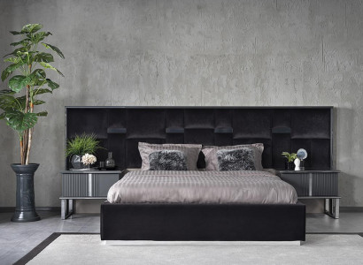 Bedroom furniture double bed 2x nightstands complete set 3-piece new furnishing